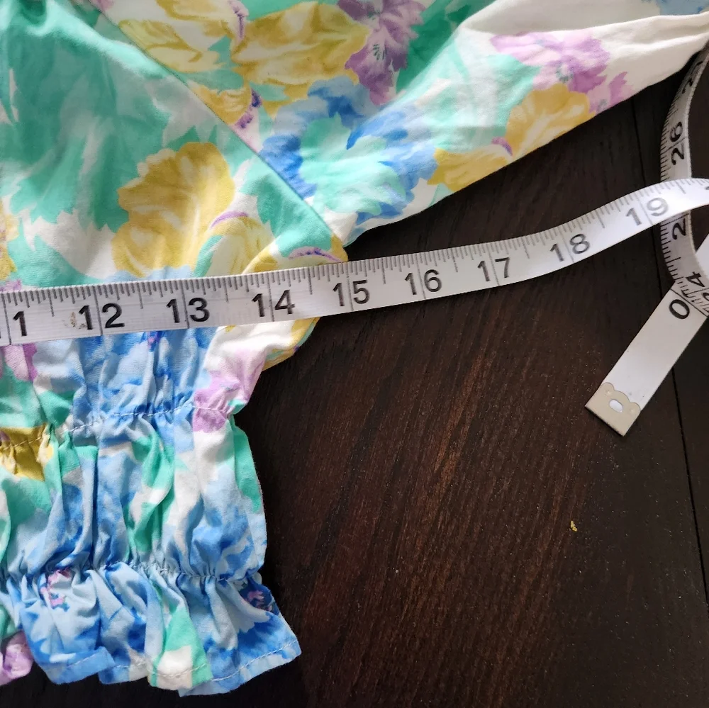 Zara Floral Croped Off-Shoulder Top - Picture 8 of 9